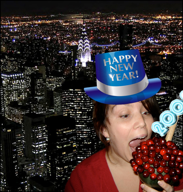 Teh Valerie eats the New Year's ball!!